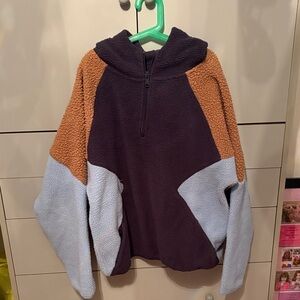 American Eagle Outfitters Colorblock Sweater - Purple, Orange, Light Blue